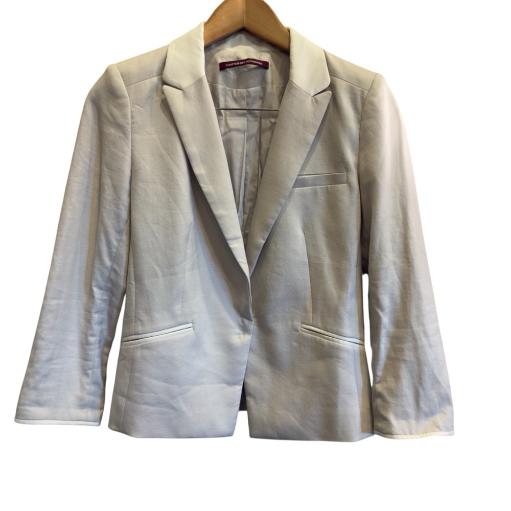 Women’s Comptoir des Cotonniers Structured Professional Blazer in Stone sz S